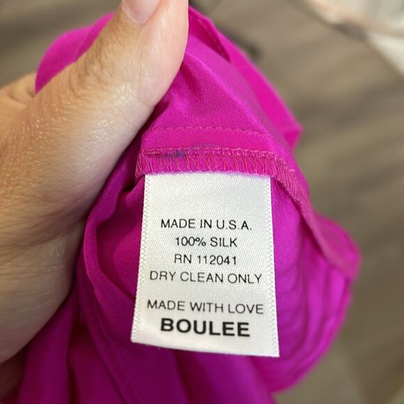 Boulee Hot Pink Slip Dress With Spaghetti Straps & Sweetheart Neck Size 0 - Picture 7 of 8